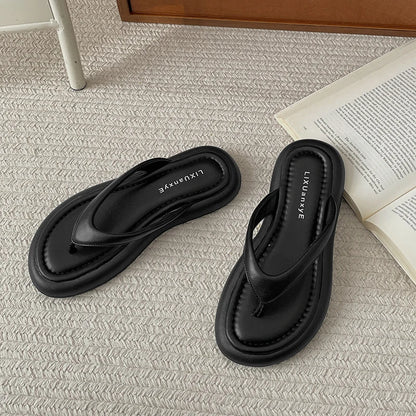 New Women's Summer Beach Flip Flops Slip-On Fashion Casual Vacation Slippers Soft Sole Footwear for Ladies