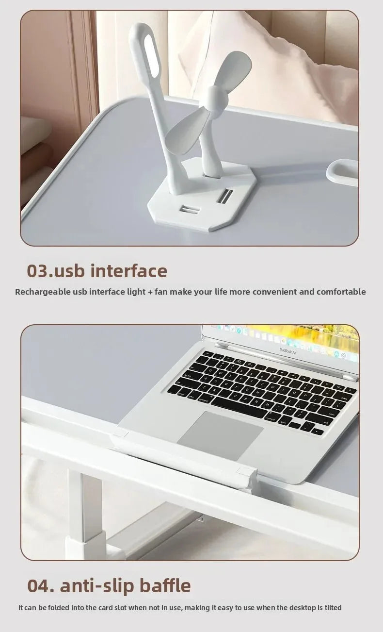 Bed Dormitory Student Writing Bed Desk Laptop Office Small Table Board Foldable Lift