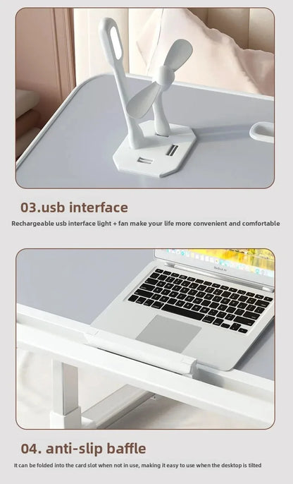 Bed Dormitory Student Writing Bed Desk Laptop Office Small Table Board Foldable Lift