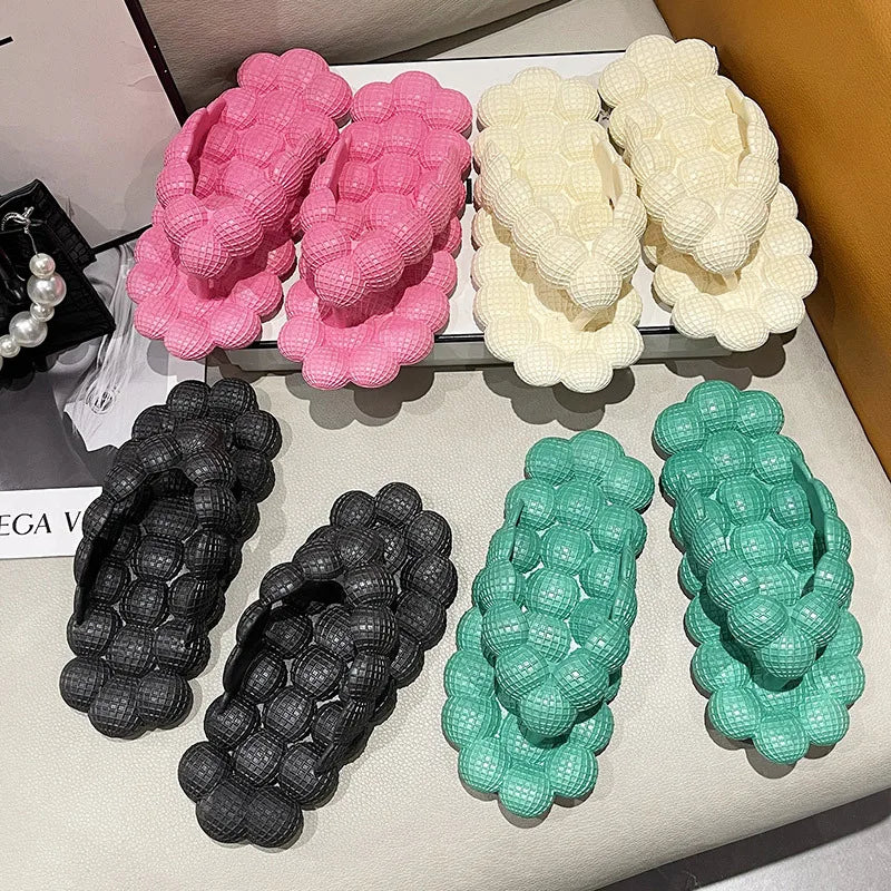 Flip-flops female summer wear ins fashion Korean version of all kinds of home indoor non-slip can wear flat slippers