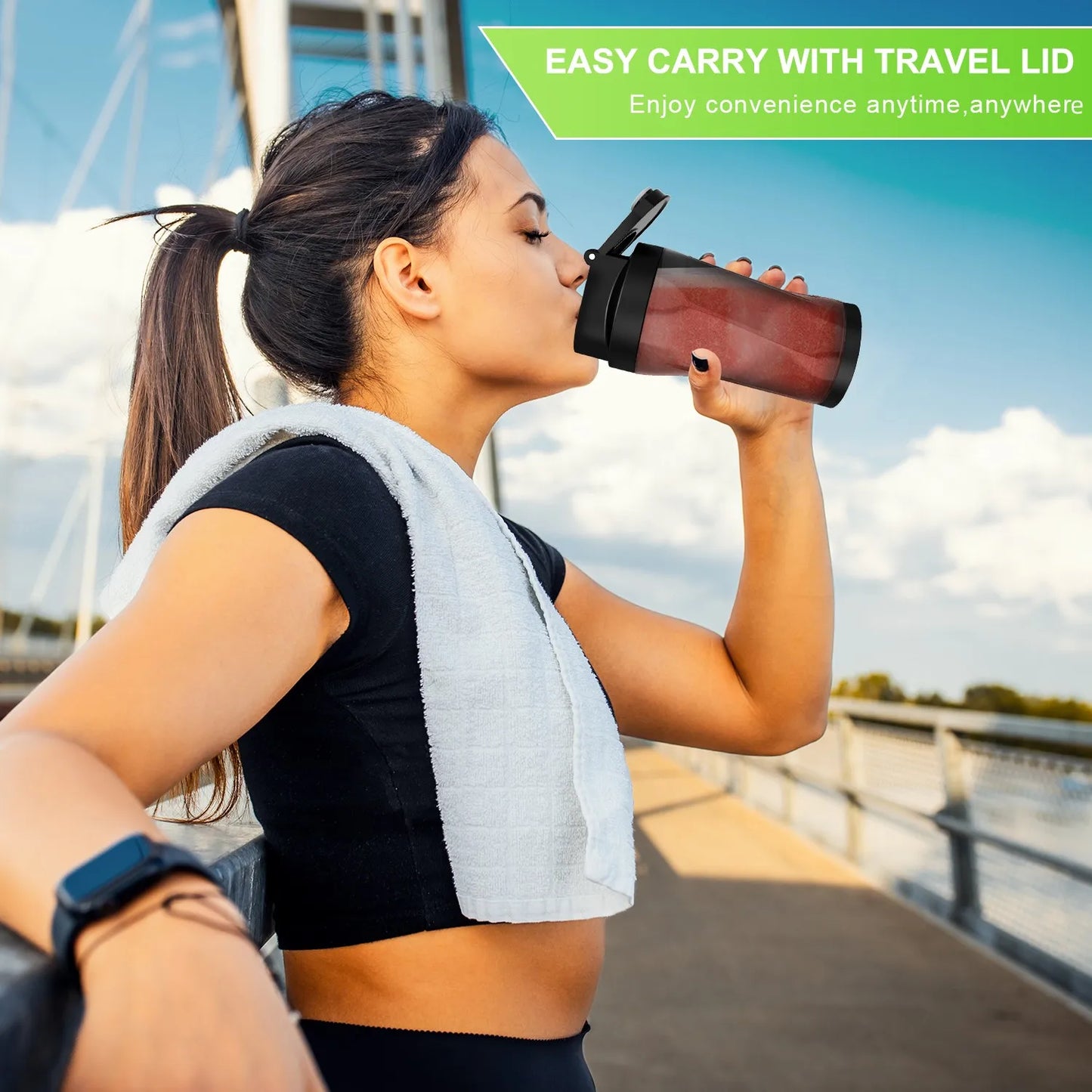 2025 New Mini Blender Portable Blender For Milkshakes And Smoothies Juice Making Small Convenient Multi-Functional Black Juicer.