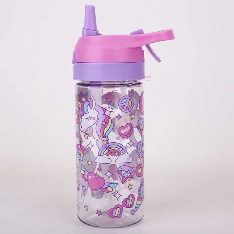 Australian Smiggle Backpack Pink And White Unicorn Student Stationery Backpack Lunch Bag Water Cup Student Gift