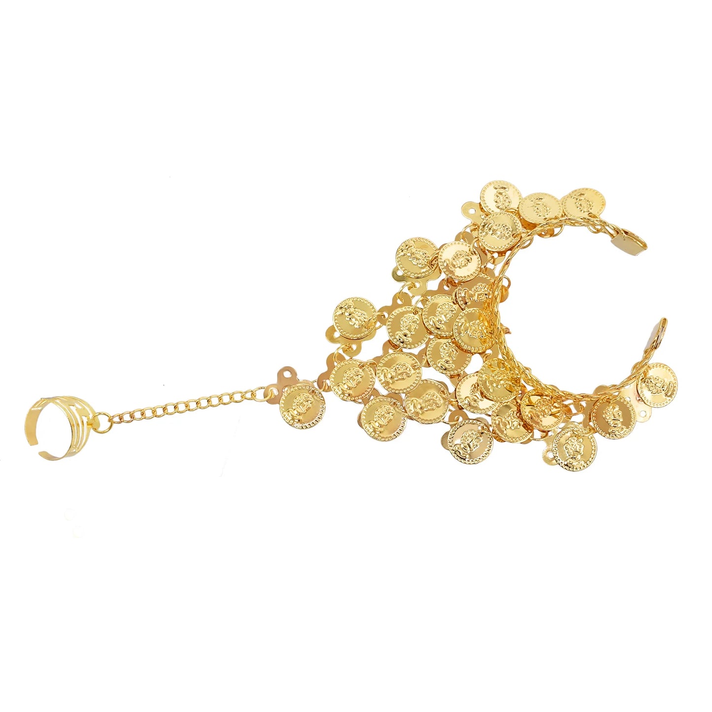 Indian Dance Accessories Necklace Headwear Earrings Bracelet Hair Band Jewelry Set Women's Party Jewelry Gifts