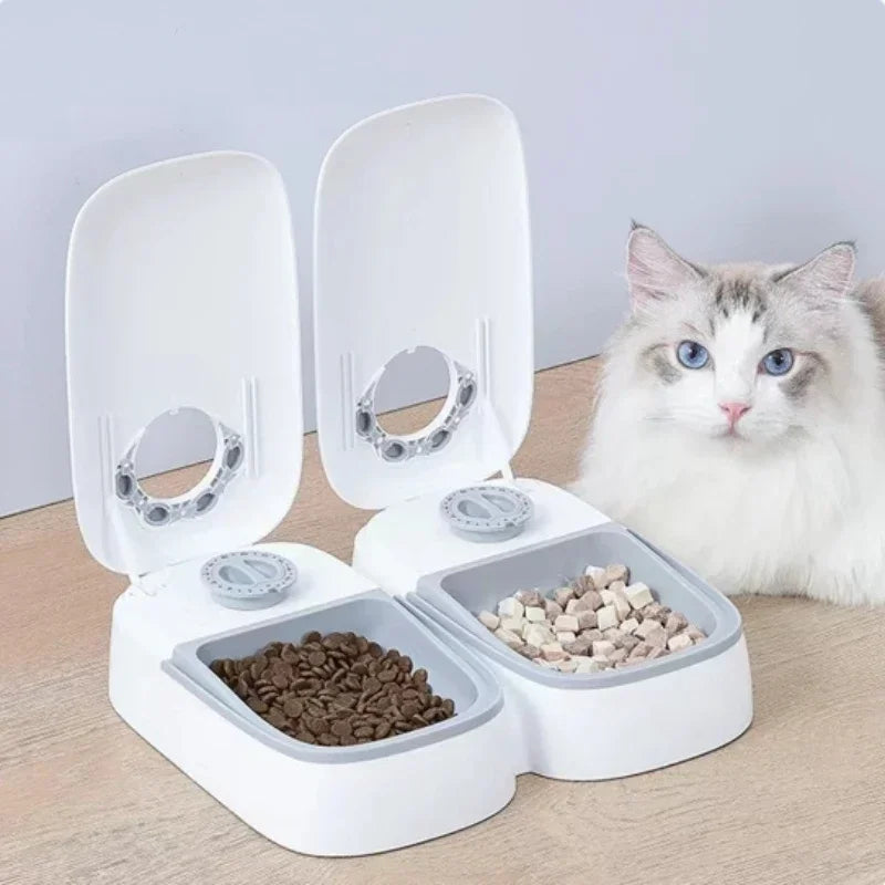 Pet Automatic Feeder with Timer Smart Food Dispenser for Dogs Cats Water Bowl Storage Container Puppy Kitten Feeding Accessories