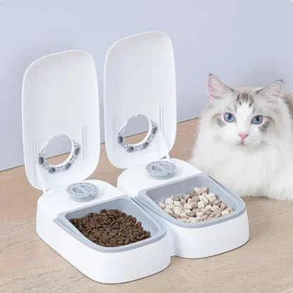 Pet Automatic Feeder with Timer Smart Food Dispenser for Dogs Cats Water Bowl Storage Container Puppy Kitten Feeding Accessories