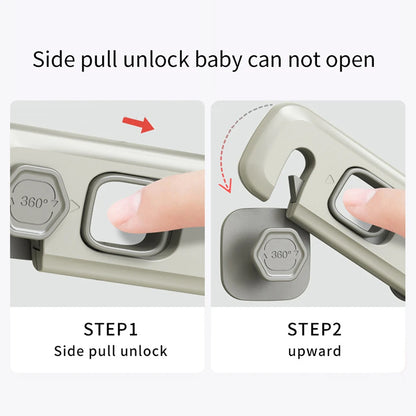5pcs Home Refrigerator Lock Self-Adhesive Fridge Freezer Door Catch Lock Toddler Kids Child Cabinet Safety Lock Baby Safety Lock