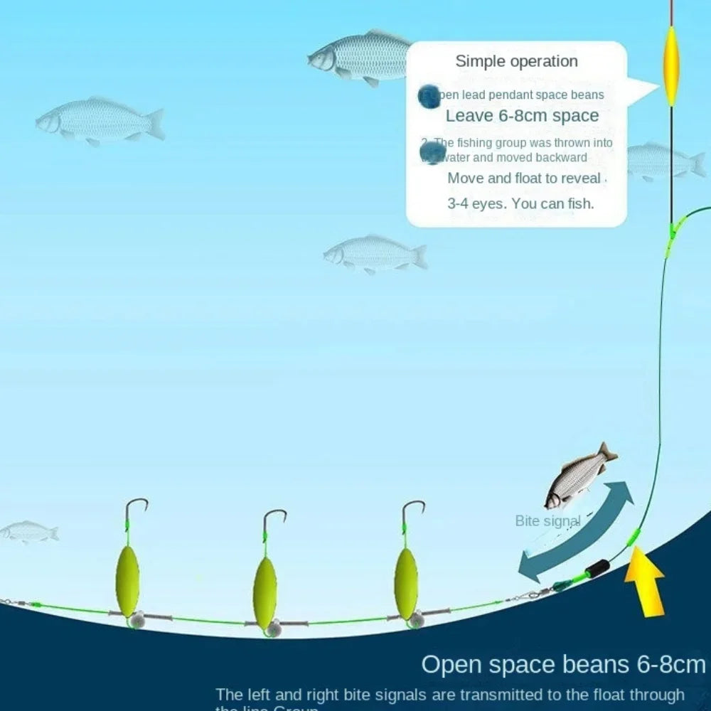 Three Hook Fishing Hair Rigs Hook Suspension Anti Bottom Carp Fishing Hook Ready Made Pesca Carp Rigs Fishing Lure