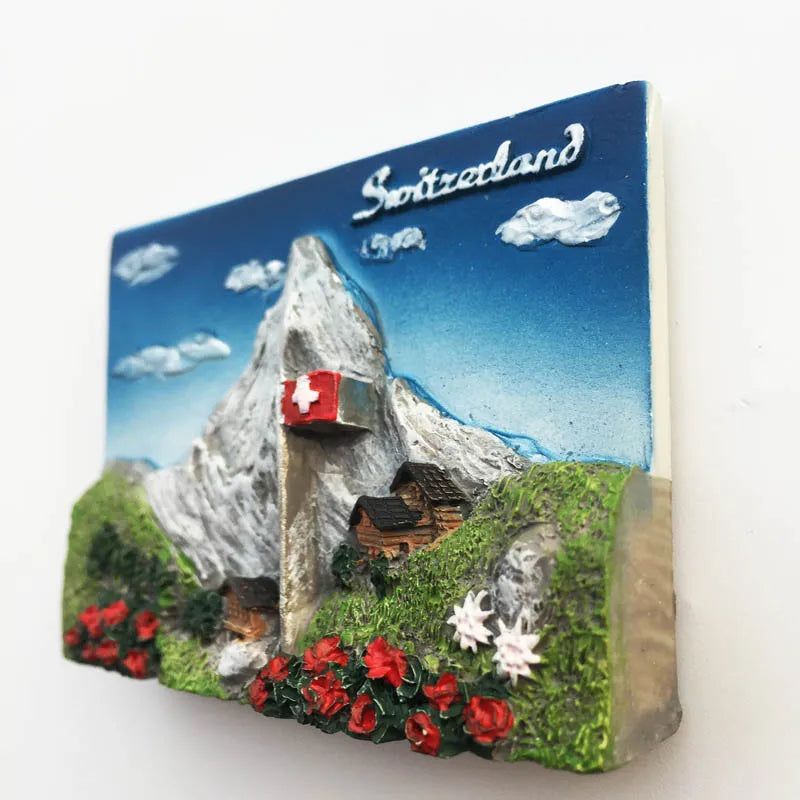 Europe Switzerland 3D Fridge Magnets Tourism Souvenir Refrigerator Magnets Sticker Collection Handicraft Decoration Articles