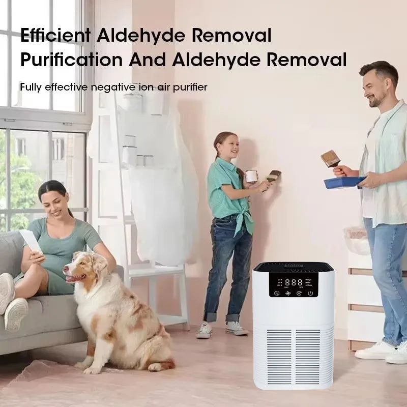 Smart Air Purifier Portable Mini Silent Purifier New Fan Fragrance Machine Family Office Kitchen Deodorant Formaldehyde removal.