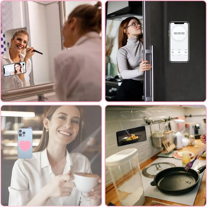 Double-Sided Suction Cup Phone Mount, Silicone Suction Phone Case Adhesive Sticky Phone Grip Hands-Free Phone Grip Phone Stand