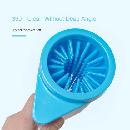 Dog Paw Cleaner All-round Cleaning Dog Paw Washer 8.8×6.3 Inch Muddy Paw Cleaner with Coral Plush Towels Easy to Use Pet Paw