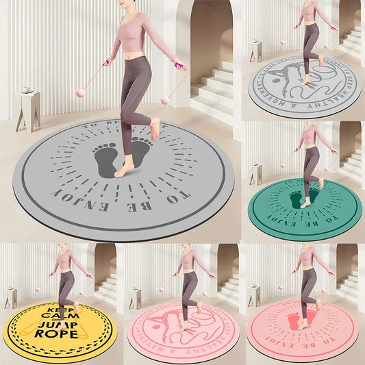 Jump Rope Yoga Mats Shock-Absorbing Mat Silent Rug Aerobic Fitness Exercise Rugs Non-slip Soundproof Sports Room