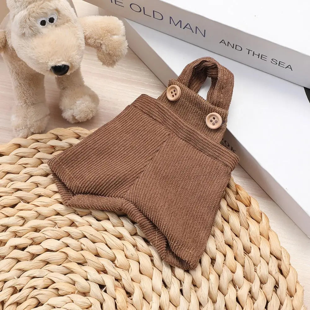 20cm Cotton Doll Clothes Fashion T-shirt Clothes Doll Overalls Suit Casual Wears Overalls Pants Dolls Clothes Accessories