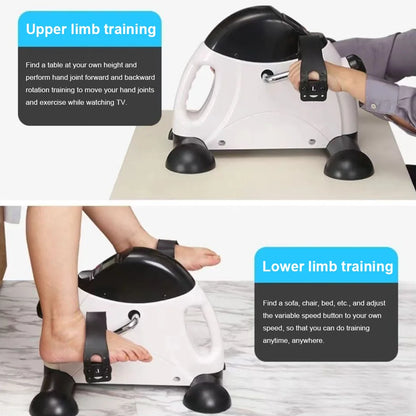Mini Exercise Bike Arm and Leg Trainer Adjustable Foot Pedal Exercise Machine LCD Display Portable Pedal Trainer for Home Office