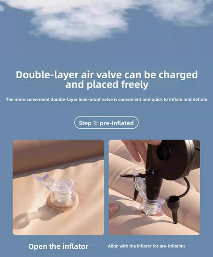 Airbed Household Outdoor Single Double Air Bed Thickened Folding Inflatable Convenient Mattress Sleep Rest for Car SUV Travel