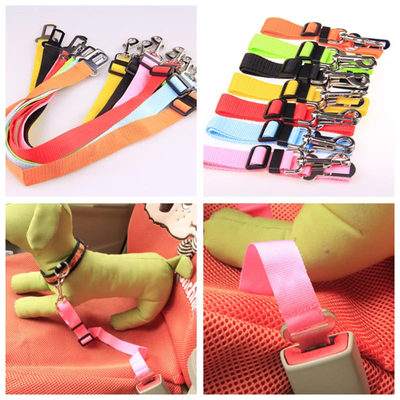 Car Seat Belt Buckle Pet Seat Adjustable Pet Cat Dog Pet Supplies Vehicle Dog Harness Pet Leash Car Safety Buckle Accessories