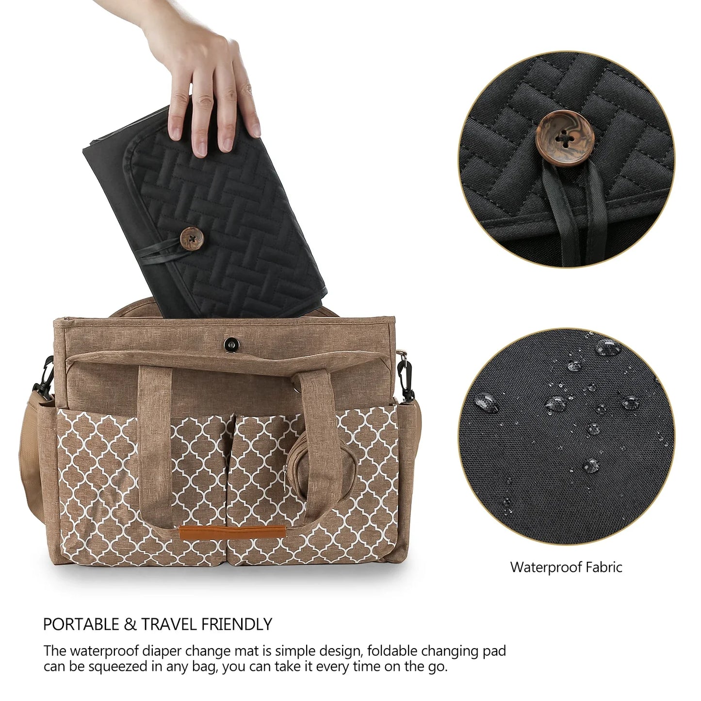 Portable Multifunction Foldable Waterproof Changing Pad Newborn Baby Diaper Changing Mat Changing Pads