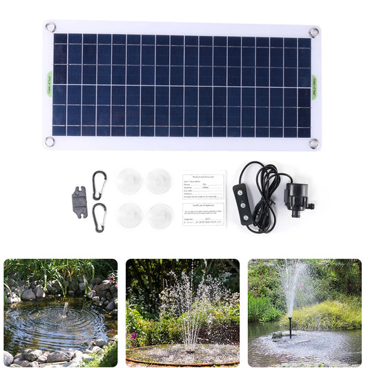 19W 800L/H Fountain Panel Pump Garden Decorative PET Solar Panel Water Pump Watering System with Adjustment Switch Kits for Pool