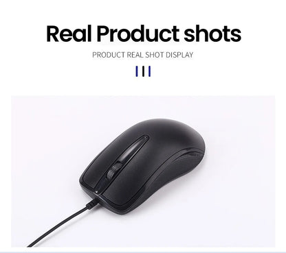USB Wired Mouse 1600DPI Office Gaming Desktop Computer Accessories For PC Desktop Computer Mouse 1.5M ﻿Business Computer Office