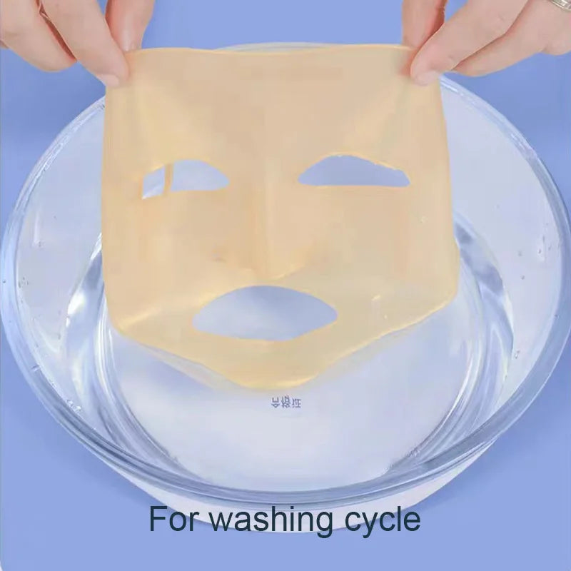 Silicone Mask For Nourishing Skin - Silicone Mask Cover Reusable, 3D Anti-Evaporation Face Sheet Mask Protective Case