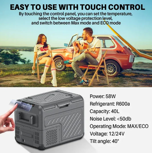 2025 Original 12/24V Solar Car Fridge Portable and Mobile Fridge for Car with Battery and Camping