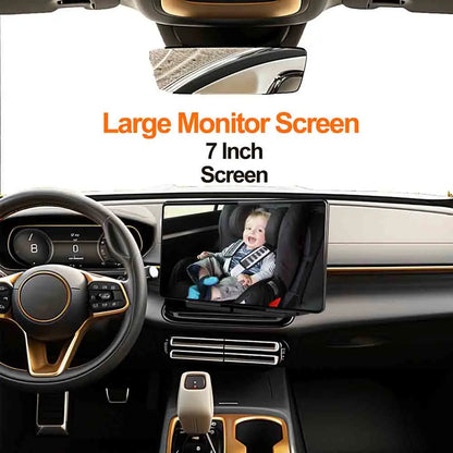 BEPOCAM 7'' Touch Screen Car Rear View Monitor 2K Baby Car Mirror Adjustable View Angle for Infants Kids Pets with Night Vision