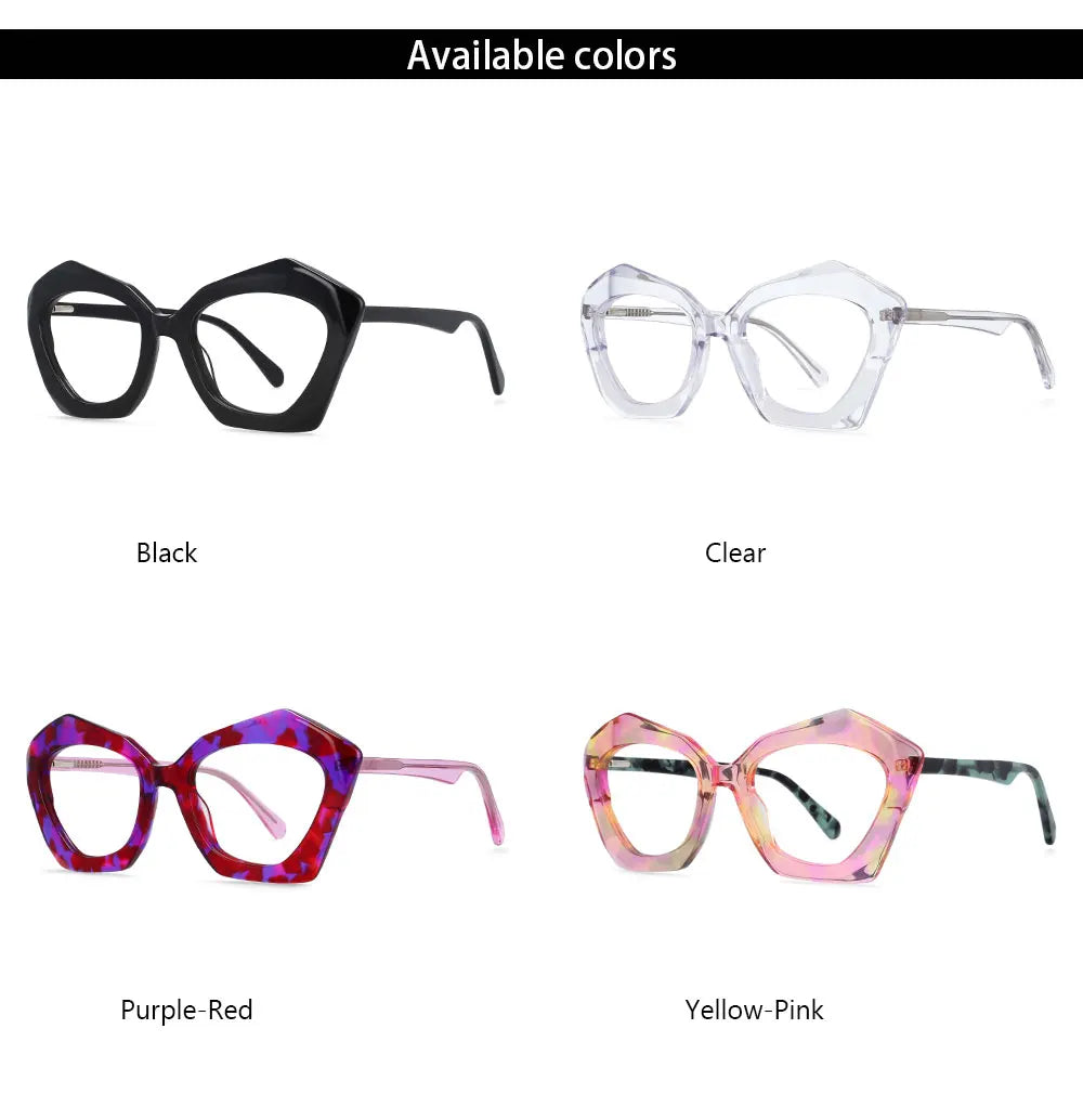 54325 Sexy Ladies Cat Eye Acetate Floral Glasses Frames Butterfly Frame Women Fashion Glasses Frame