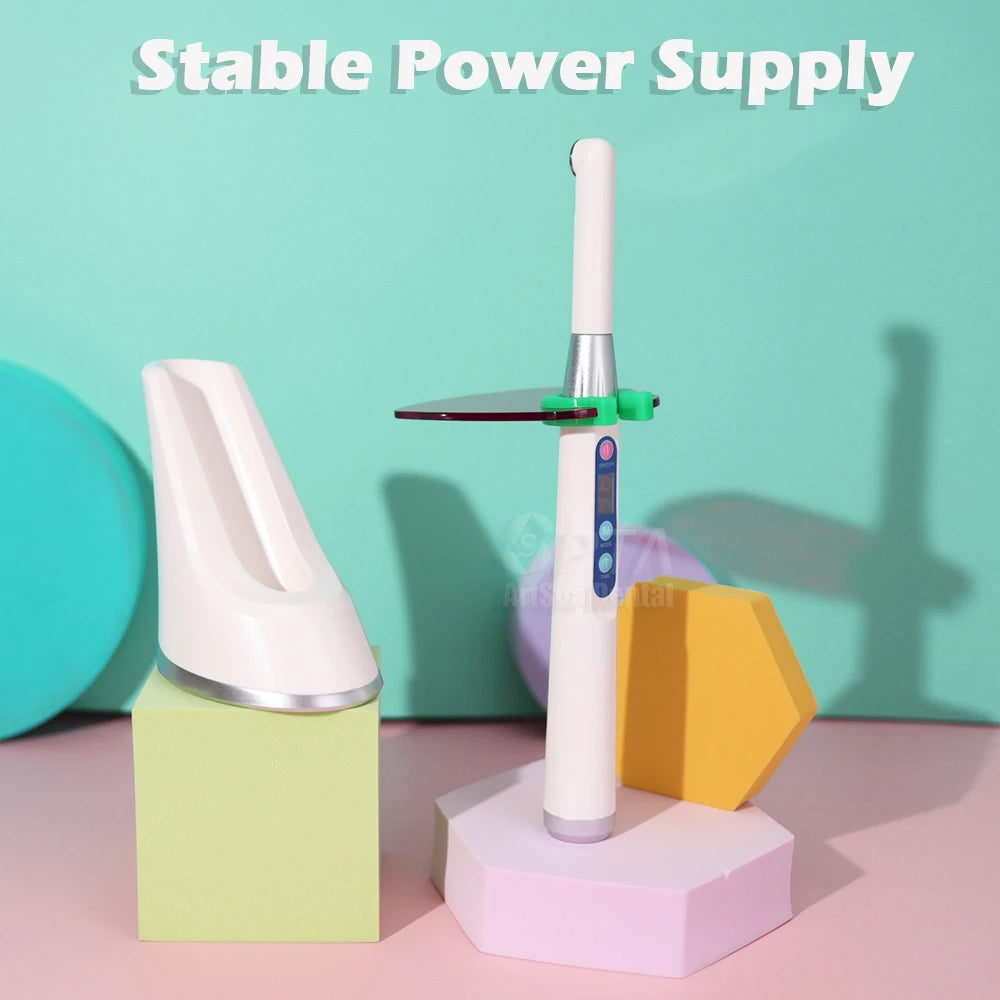 LED Dental Curing Lamp 1 second Light Cure with 3 Working Modes Full Power Adjustable Work Time Dentist Teeth Whitening Tool