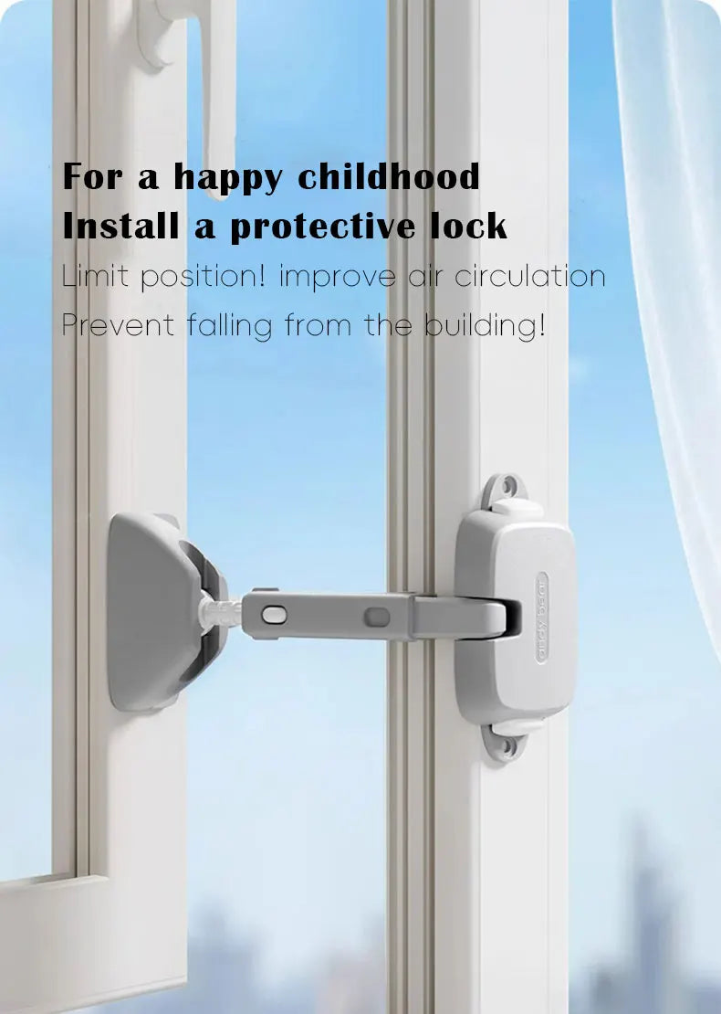 AIBEDILA Window safety door lock buckle childen protection high-rise anti fall windproof fixed limiter for window opening