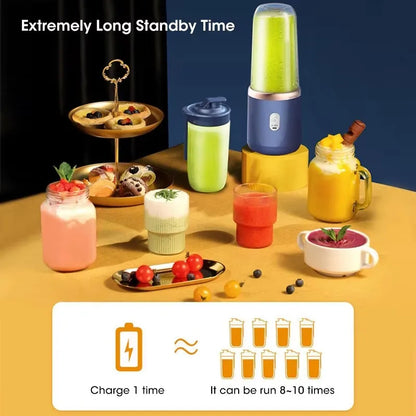 Portable Fruit Juicer Electric Juicer Blender Mini Juicer Cup USB Rechargeable Juice Blenders Fruit Mixer Wireless Juicer Bottle