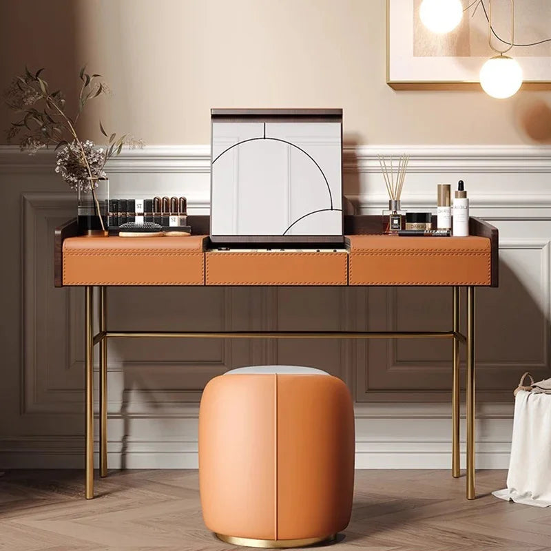 Living Room Vanity Table Nail Makeup Drawers Bedroom Storage Luxury Dressing Table European Mesa De Maquillaje Trendy Furniture