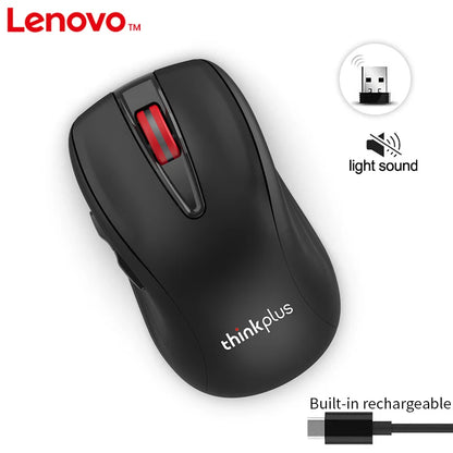 Mouse Lenovo Mouse Black Lenovo Wl200 Pro Rechargeable Light Sound Wireless Mouse