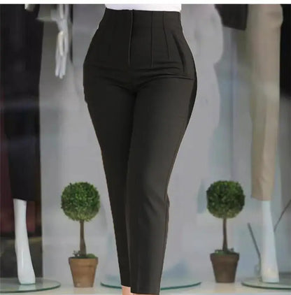 C.New S Wear High waist Pants for Women Formal Pants Office outfits Pencil Trousers Fashion Office Black Apricot Ladies Pants