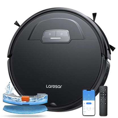 Laresar Robot Vacuums and Mop Combo 6000Pa Suction Auto Carpet Boost Self-Charging Super-Slim Robotic Vacuum Cleaner