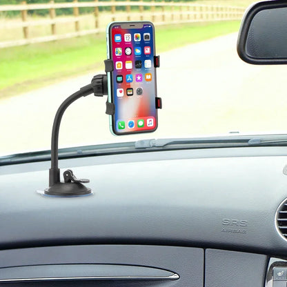 Universal Rotating Car Phone Holder, Windshield Dashboard Mount, suporte de celular,GPS,suporte flexível, Auto Acessórios, 360 °