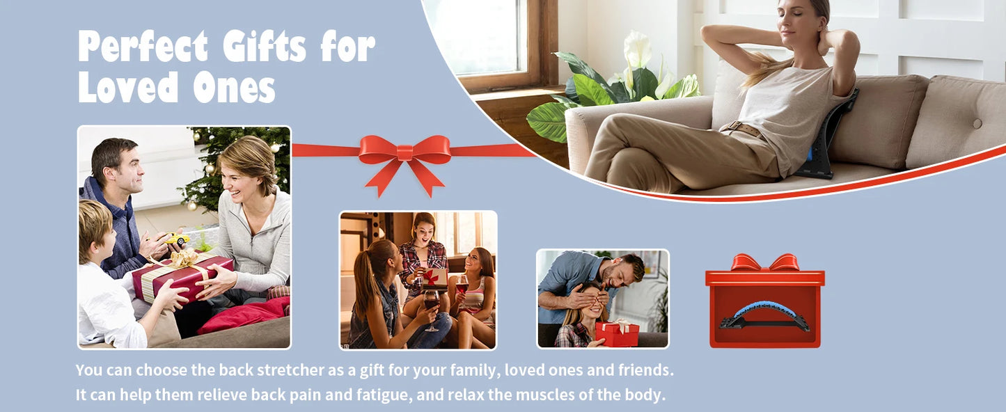 Back Stretcher for Back Pain Relief, Multi-Level Back Cracker Board, Lower and Upper Back Support for Herniated Disc