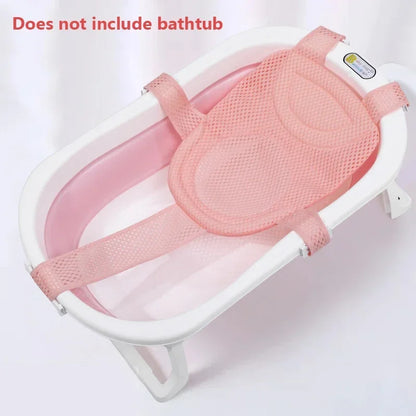 Baby Bath Net Mat Children  Newborn Adjustable Bathtub Pillow Seat Cushion Cross-shaped Anti-slip Bathtub Shower Cradle Bed Seat