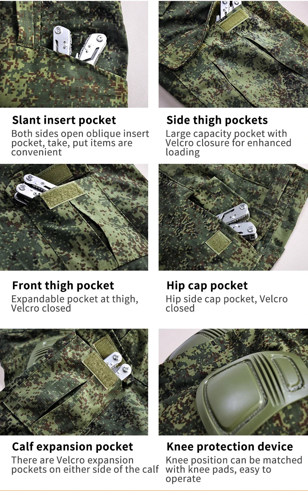 Tactical Uniform Combat Camo Russian Suits Training Team Airsoft Paintball Shirts Hunting Pants +Pads Mens Clothes Windproof