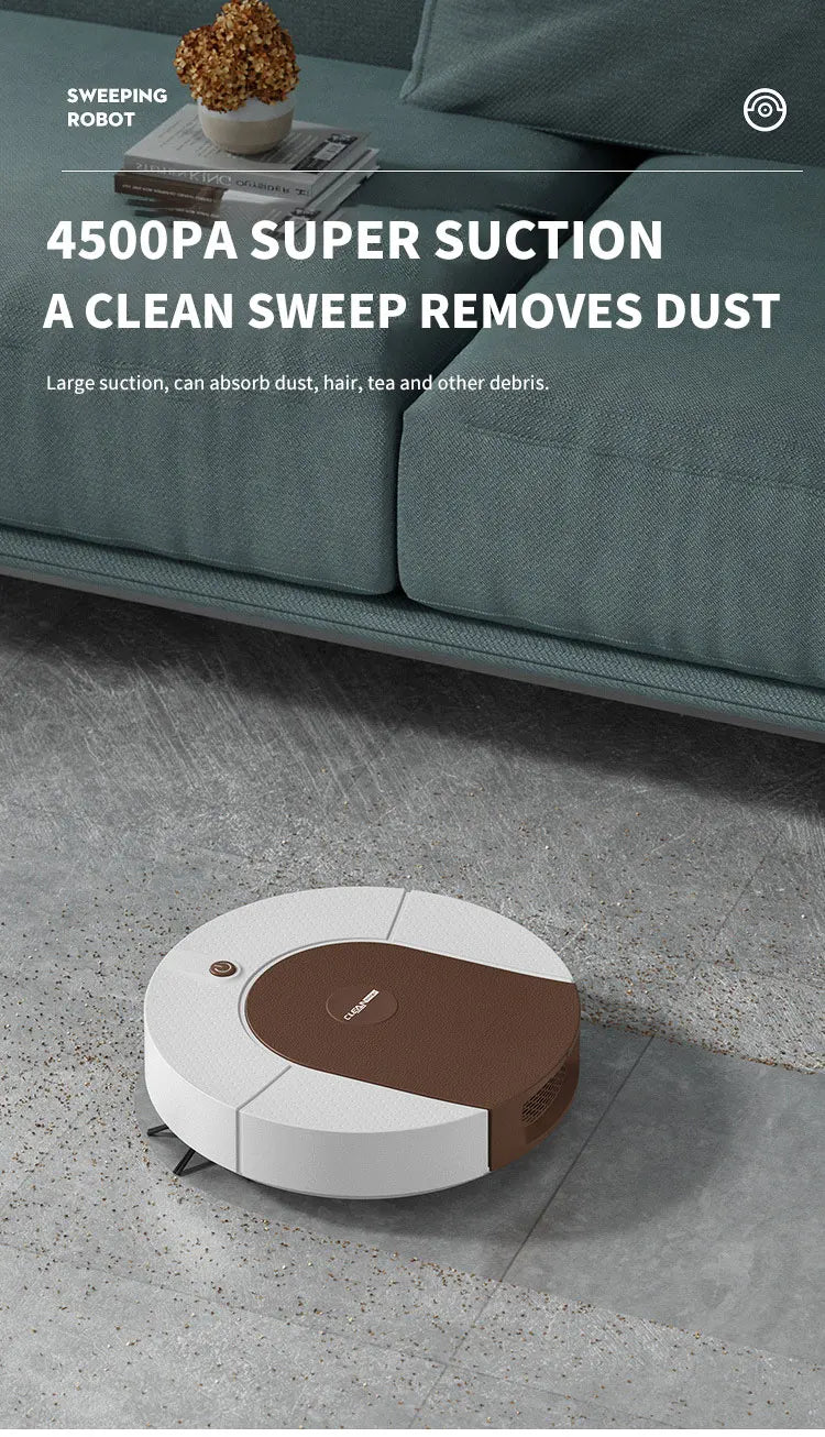 Automatic Mopping Robot Vacuum Cleaner 3-in-1 Smart  Home Wireless Sweeping Wet And Dry Ultra-thin Cleaning Machine