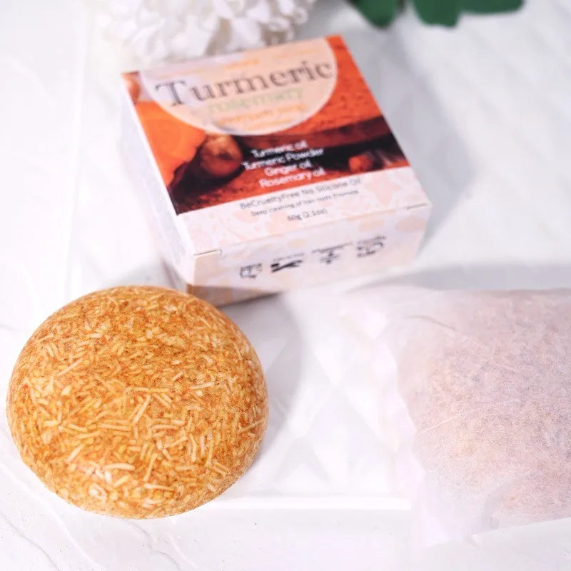 60g Organic Turmeric Shampoo Soap Handmade Natural Solid Vegan Conditioner Bar Wholesale