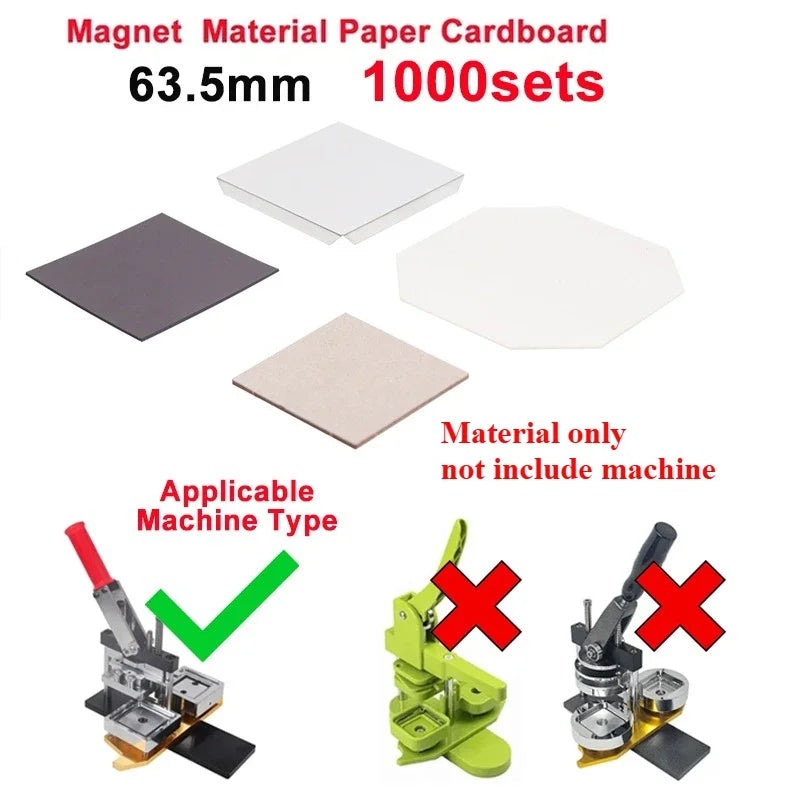 50-80mm DIY Fridge Magnet Maker Machine Rectangular 100Pc Magnet Materials Supply Paper Cutter Photo Refrigerator Sticker Making