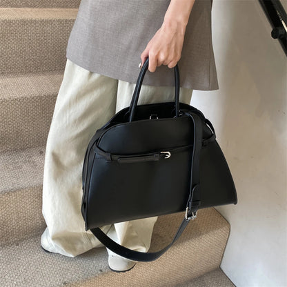 Stylish Big Top-handle Bags For Women Belt Pure Color Large Capacity Shopper Shoulder Totes 2025 Latest Luxury Designer Handbags