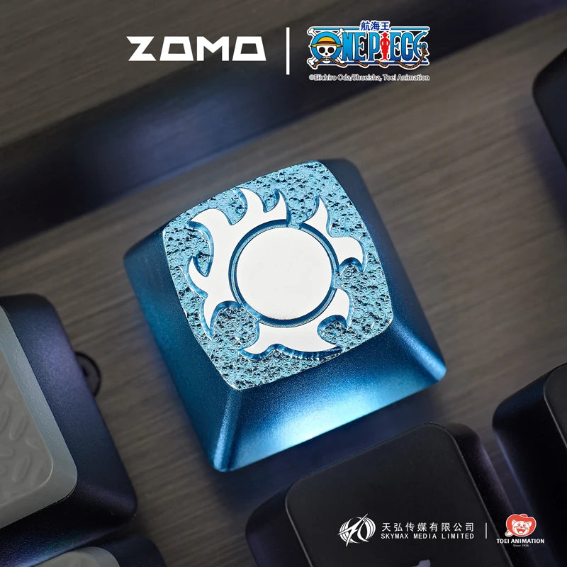 Zomoplus One Piece Metal Keycap Aluminum Artisan Keycap for Mechanical Keyboard Officially Licensed Anime Gaming Keycap