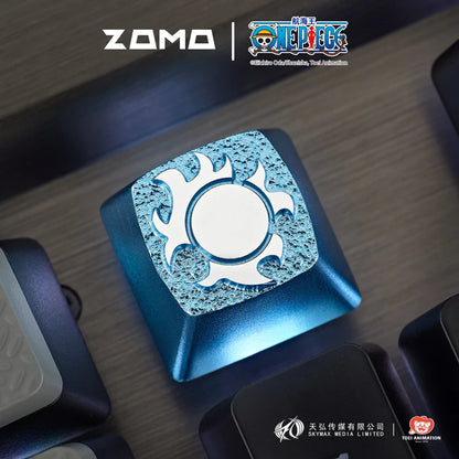 Zomoplus One Piece Metal Keycap Aluminum Artisan Keycap for Mechanical Keyboard Officially Licensed Anime Gaming Keycap