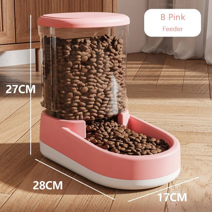 Automatic Pet Feeder Water Dispenser Dog Cat Gravity Food Water Dispenser With Pet Food Bowl Large Capacity