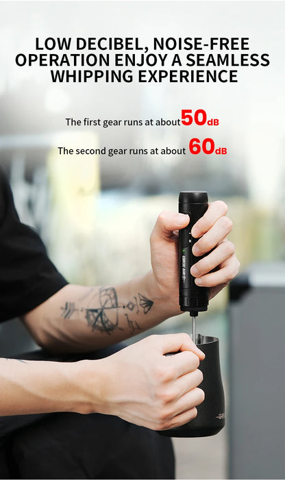 MHW-3BOMBER Official New Electric Milk Frother Handheld Wireless Blender Latte Cream Egg Beater Food Blender