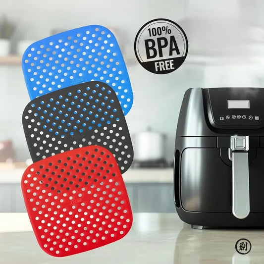 Reusable Air Fryer Liners 5QT or Bigger - Easy Clean Air Fryer  Dishwasher Safe Non Stick Parchment Paper Replacer