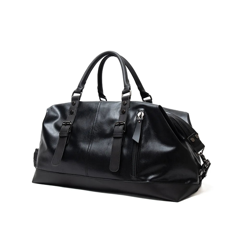 2025 New Men Travel Totes Crossbody Shoulder Bags Large Capacity Handbag Fashion Top-Handle Bag Waterproof PU Leather Laptop Bag