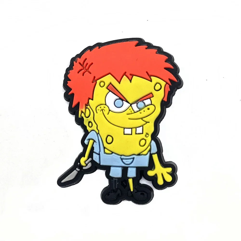 1pcs SpongeBob Shoe Buckle Anime Patrick Star Crocs Charms Cartoon Crocs Accessories Sandals Decorate Kids Party X-mas Gifts