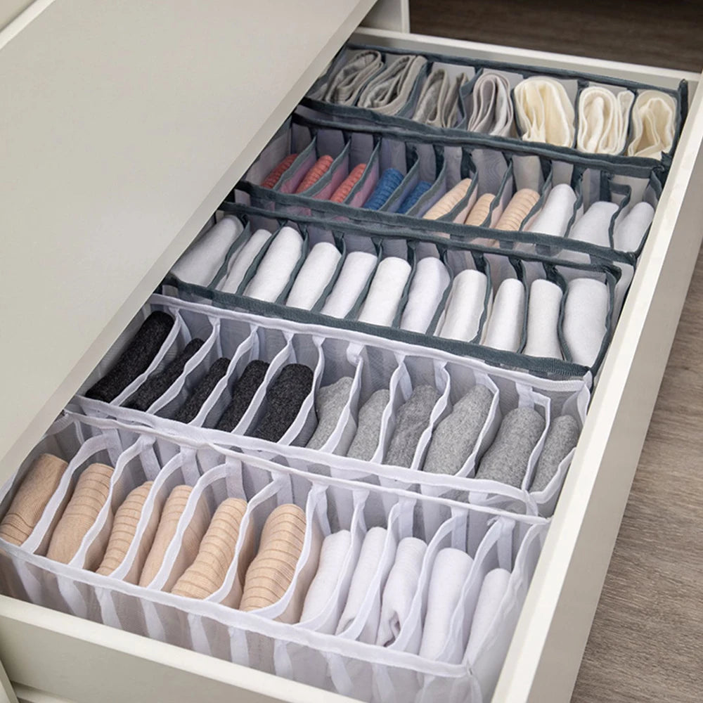 Wardrobe Closet Cabinet Organizers Underwear Bra Socks Panty Storage Boxes Home Organization Drawer Divider Home Dormitory